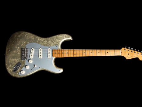 Fender Limited Edition Master Built Master Salute Stratocaster in White Gold Leaf