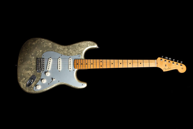 Fender Limited Edition Master Built Master Salute Stratocaster in White Gold Leaf